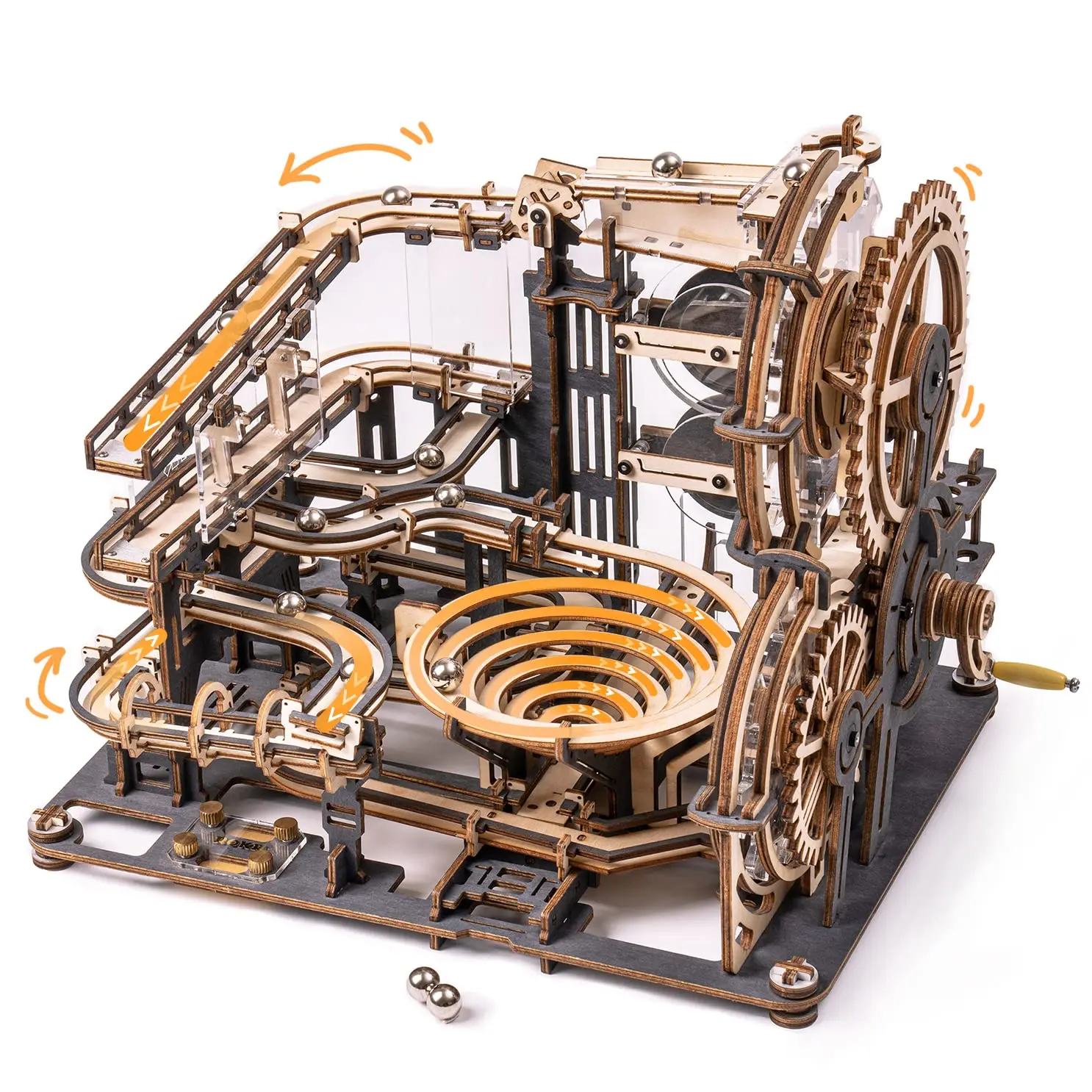 ROKR Marble Night City 3D Drewniane Puzzle do Składania, Model Wodociągu, Zabawki dla Dorosłych, Prezent Urodzinowy