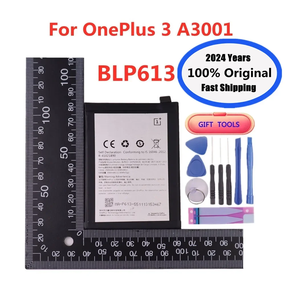 

2024 Years One Plus BLP613 Original Battery For OnePlus 3 A3001 3000mAh Mobile Phone Replacement Battery Batteries Deliver Fast