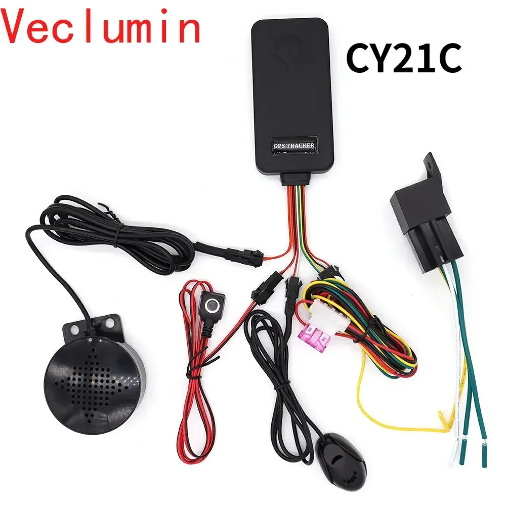 Vevclumin 2G Car GPS Locator CY21C Two-Way Call Remote Pickup App Management SOS Car Oil Cut-off ACC Anti-Theft Tracking Device