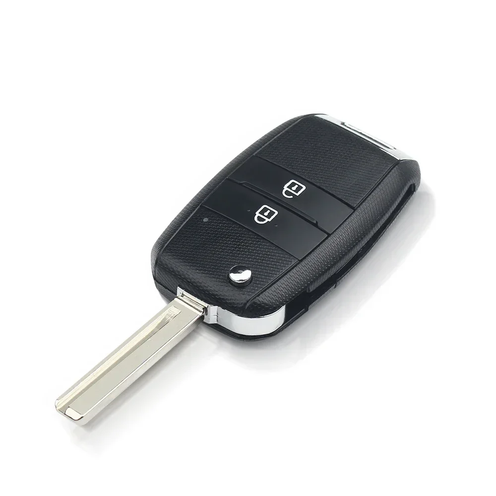 Dandkey 10 peças 2/3/4bt flip remoto chave do carro carcaça para kia carens ceed rio sportage optima sorento cerato soul forte seltos