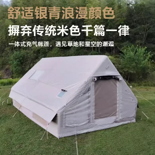 Inflatable Vinyl Tent 12m² Windproof Rainproof All Seasons Portable Outdoor Camping