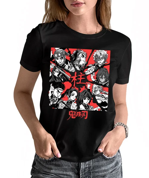 Camiseta unisex Kimetsu no Yaiba Personajes Cotton anime T-shirt