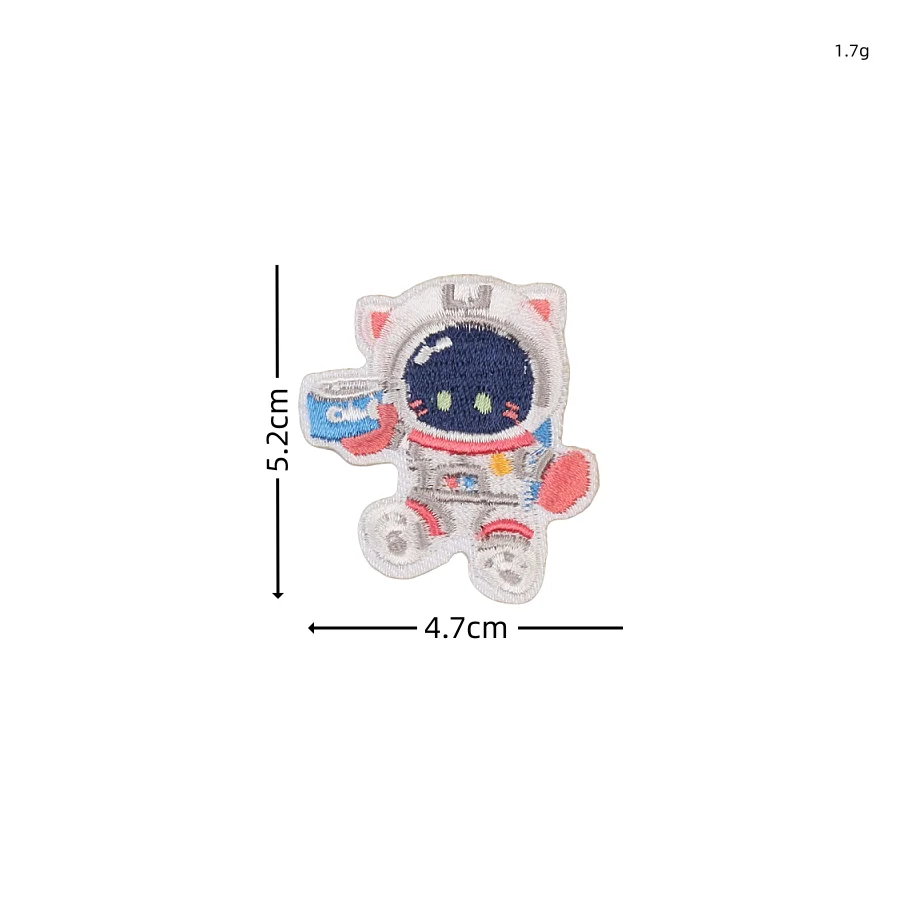 10pcs Iron On Planet Astronaut Patches Iron On Cartoon Stickers DIY Jeans Pants Backpack Hats Badge Sewing Apparel Appliques