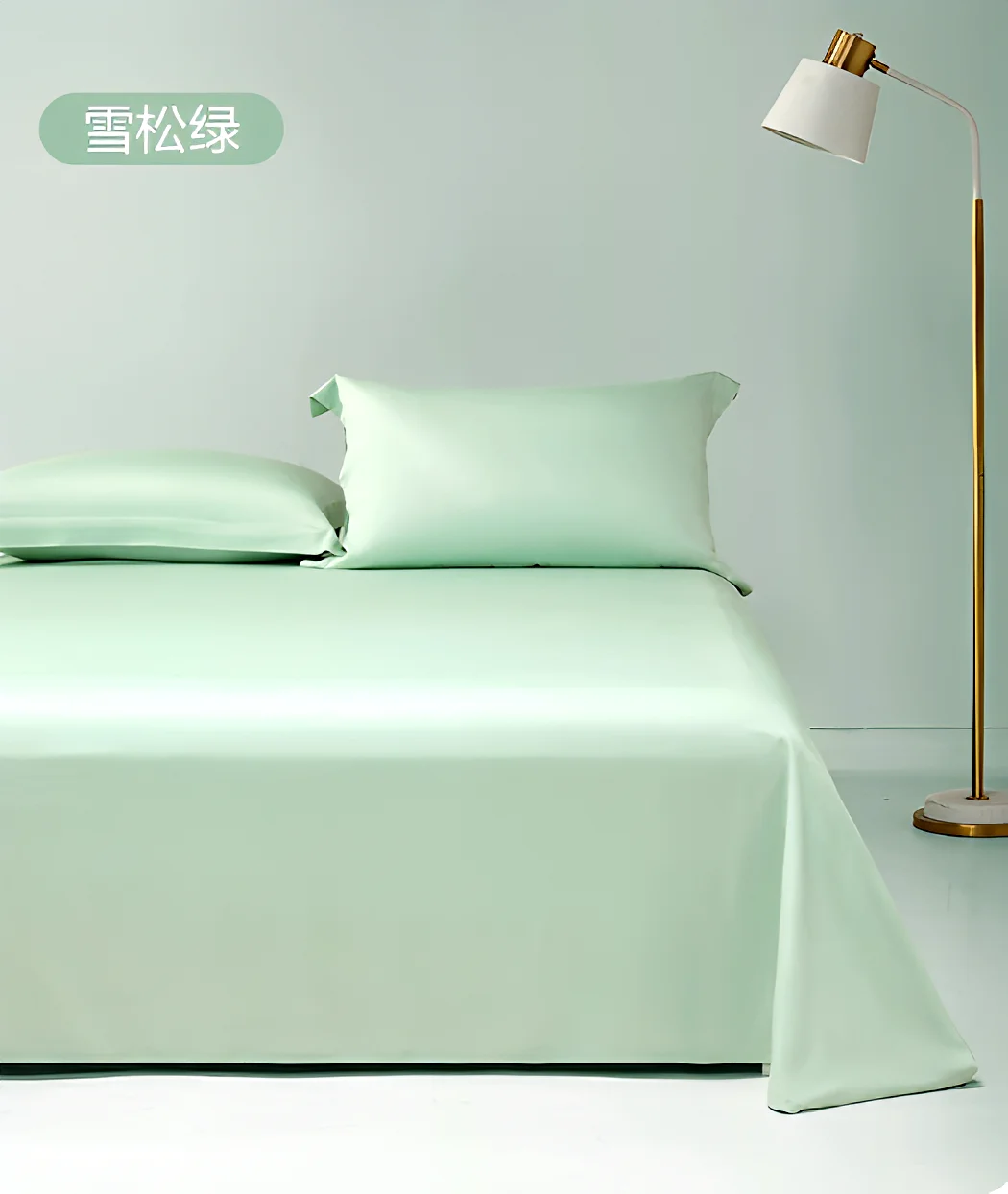 Twill single piece bamboo fiber bed simple color summer bedding bed sheet