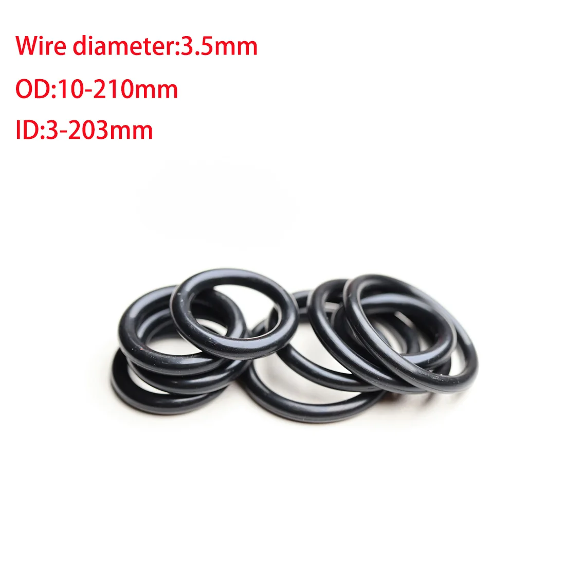 

CS3.5mm OD10-210mm EPDM Automotive Nitrile Rubber Circular O-Ring Gasket Sealing Exhaust Installation Rubber Insulator Grommet
