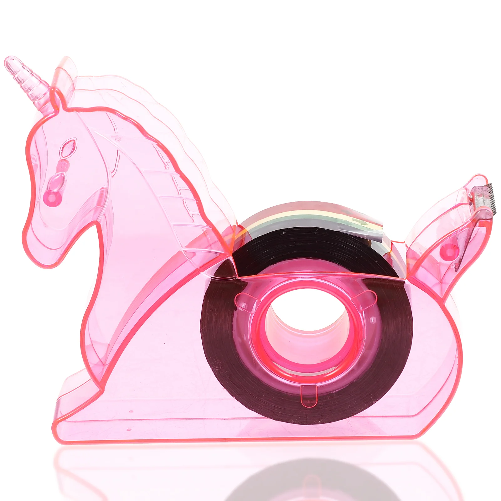 

Tape Rosy Dispenser Office Cutting Machine Animal Sticker Holder for Desk Plastic Portable Household Long-lasting