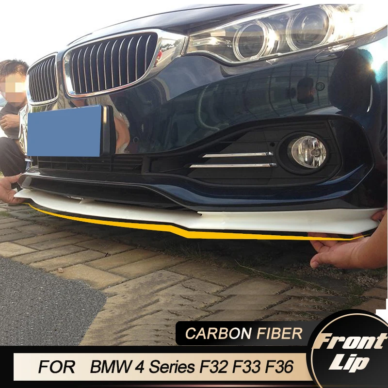 

Car Front Bumper Lip Spoiler for BMW 4 Series F32 F36 Base 2-Door 4-Door 2013-2019 Front Lip Chin Apron Body Kit Carbon Fiber