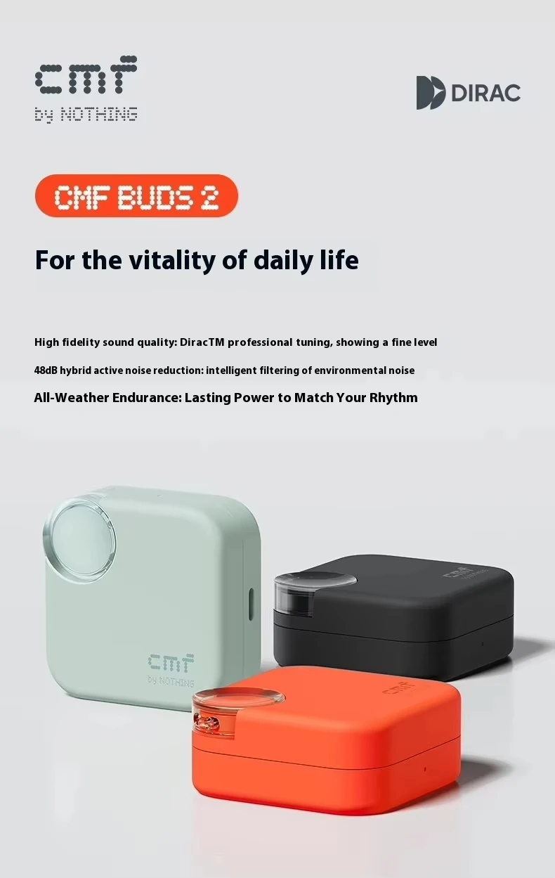 سماعات أذن لاسلكية CMF من NOTHING Buds 2 داخل الأذن مع خاصية إلغاء الضوضاء النشطة بلوتوث 5.4 سماعات أذن مخصصة للألعاب