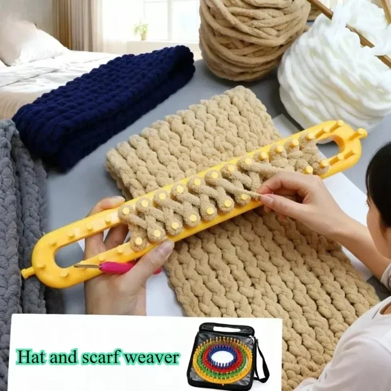 2026 Neuestes Modell DIY Strickschal-Set: Handgemachtes Material-Kit für Anfänger, bequemes Bastelset, Geschenk für den Freund, einfach und umfassend