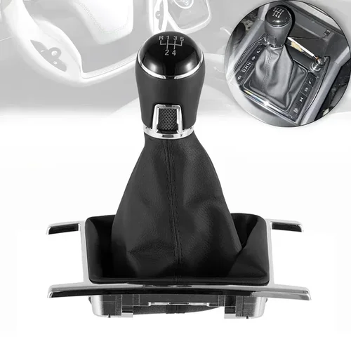 Nuevo perilla de palanca de cambios de coche para Volkswagen VW Amarok 2010-2022 palanca Manual de 5/6 velocidades con piezas de maletero de cuero accesorios para automóviles