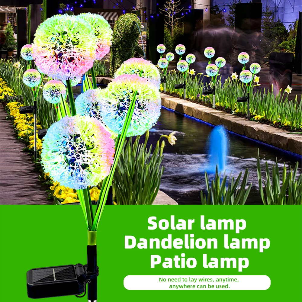 

Solar LED light Floral light Lawn light Landscape light Dandelion lights Outdoor lights Garden lights Park/camping/party lights