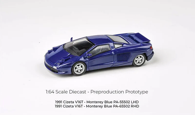 New 1/64 Scale Cizeta V16T 1991 Light Up Version By Para6464 Diecast Alloy Toy Cars Simulation Model For Collection gift