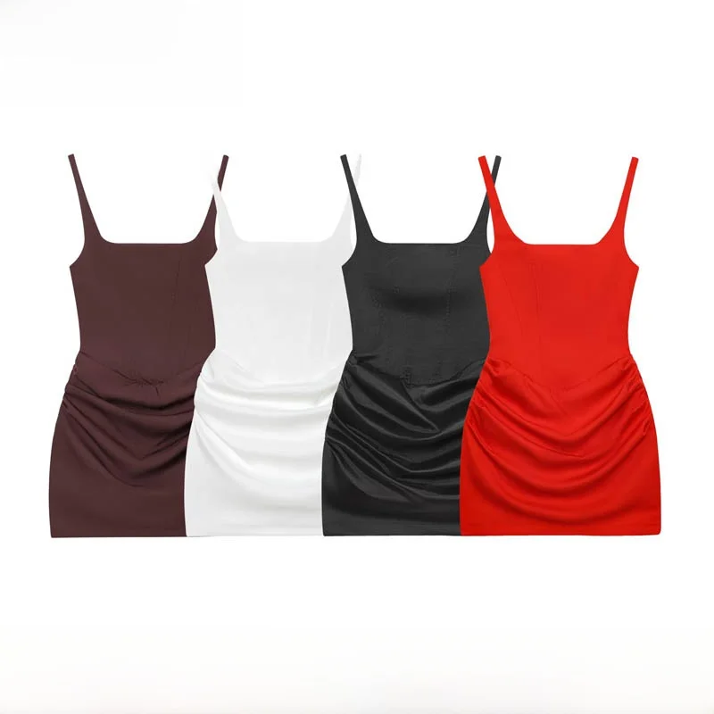 

Sexy Strapl Wraparound Dr ZA Autumn Winter New Arrival Women's Faion Versatile High Waist Bandage Dr Ci Commute