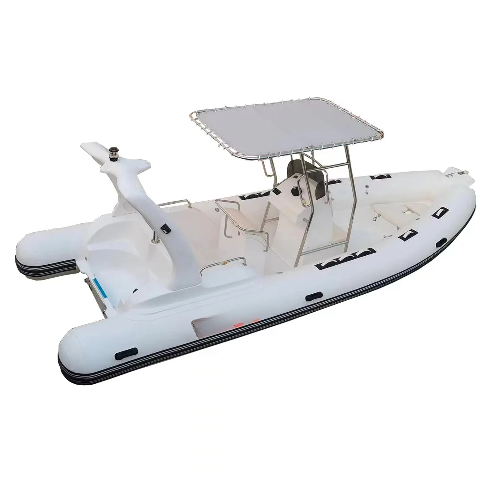 19ft RIB 580 Heavy Duty Luxury Hypalon/PVC Tube Fiberglass Hull RIB Inflatable Boat