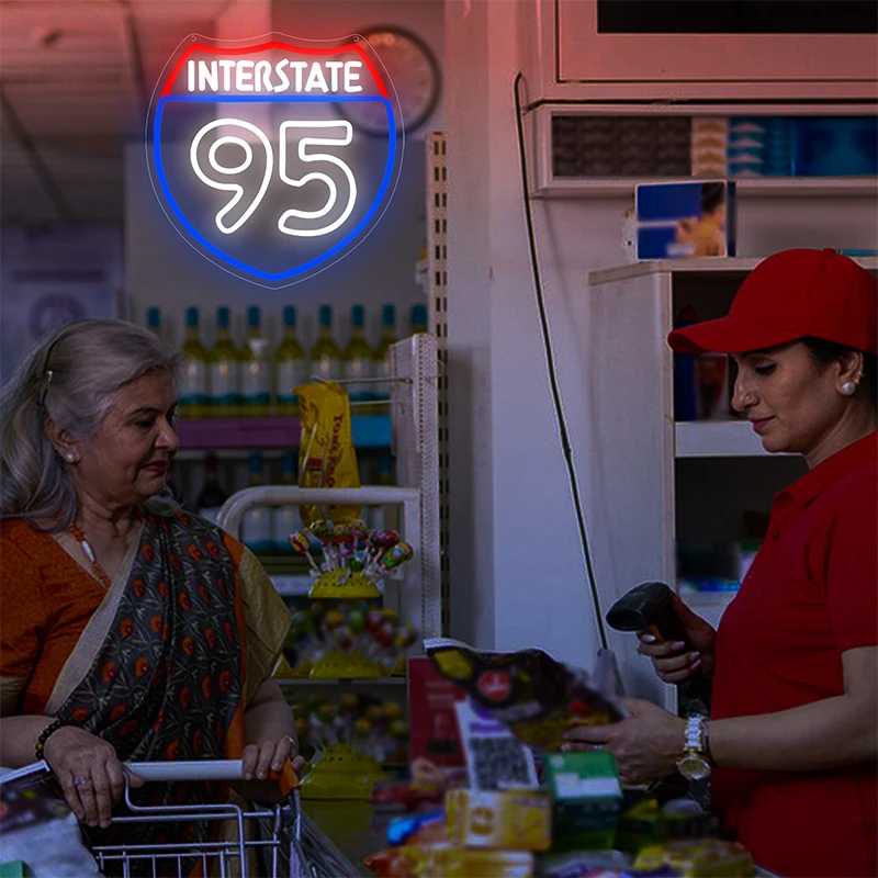 Neonowy Znak LED do Dekoracji Ściany, Świecący Znak Drogowy dla Fanów Samochodów, Jaskini Mężczyzny, Biura, Baru, Nowoczesna Dekoracja Pokoju