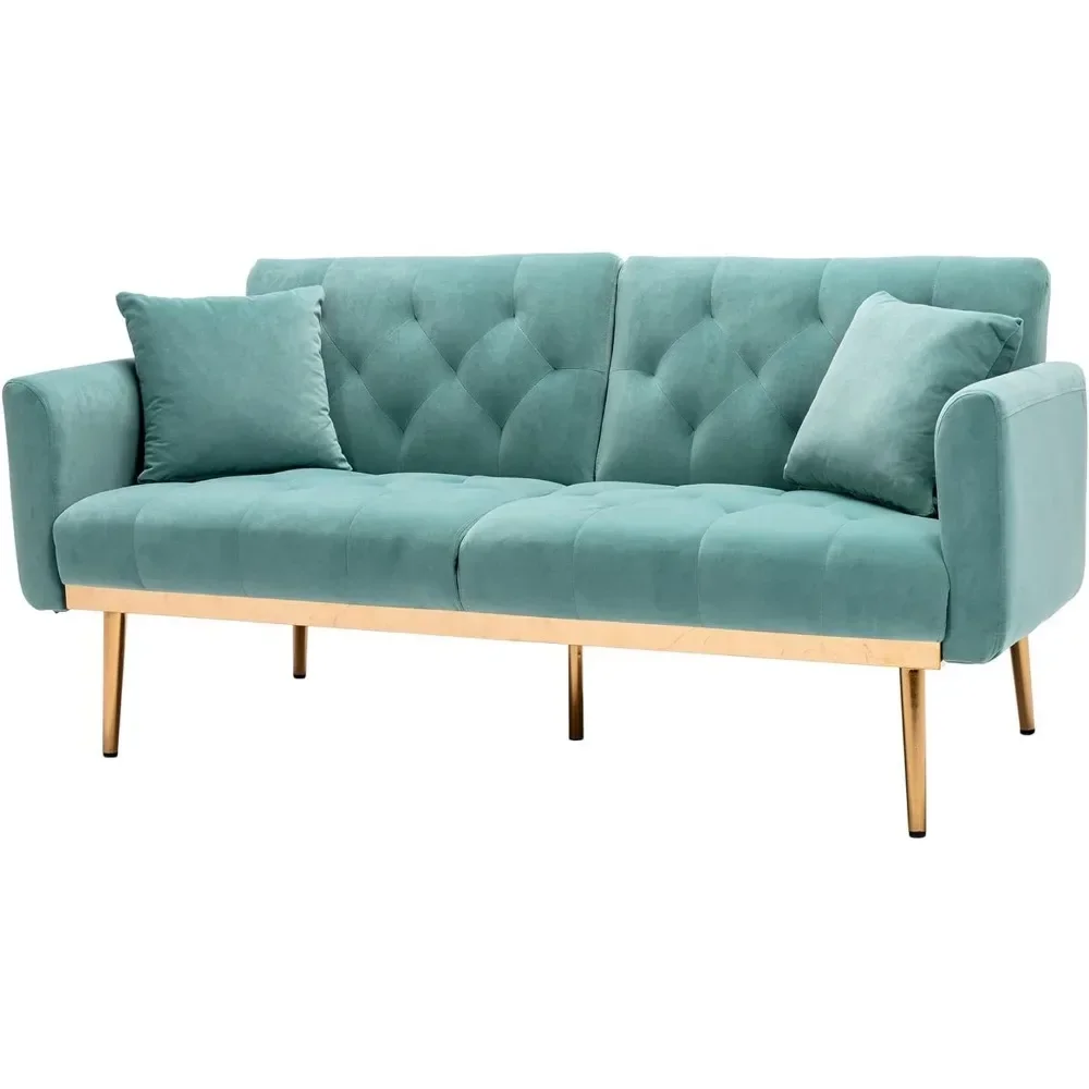 

#For Mid Century Modern Velvet Fabric Couch, Convertible Futon Sofa Bed, Recliner Couch Accent Sofa Loveseat Sofa&