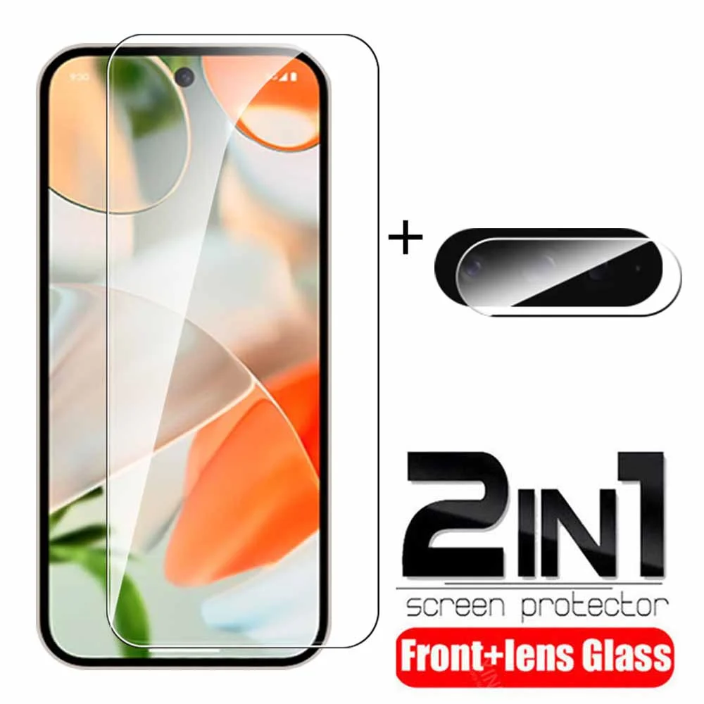 2in1 Camera Tempered Glass Case For Google Pixel 8 9 Pro XL Screen Protector Pixel8 Pixel 8 Pro 7a 6a 8a 6 9Pro Protective Film