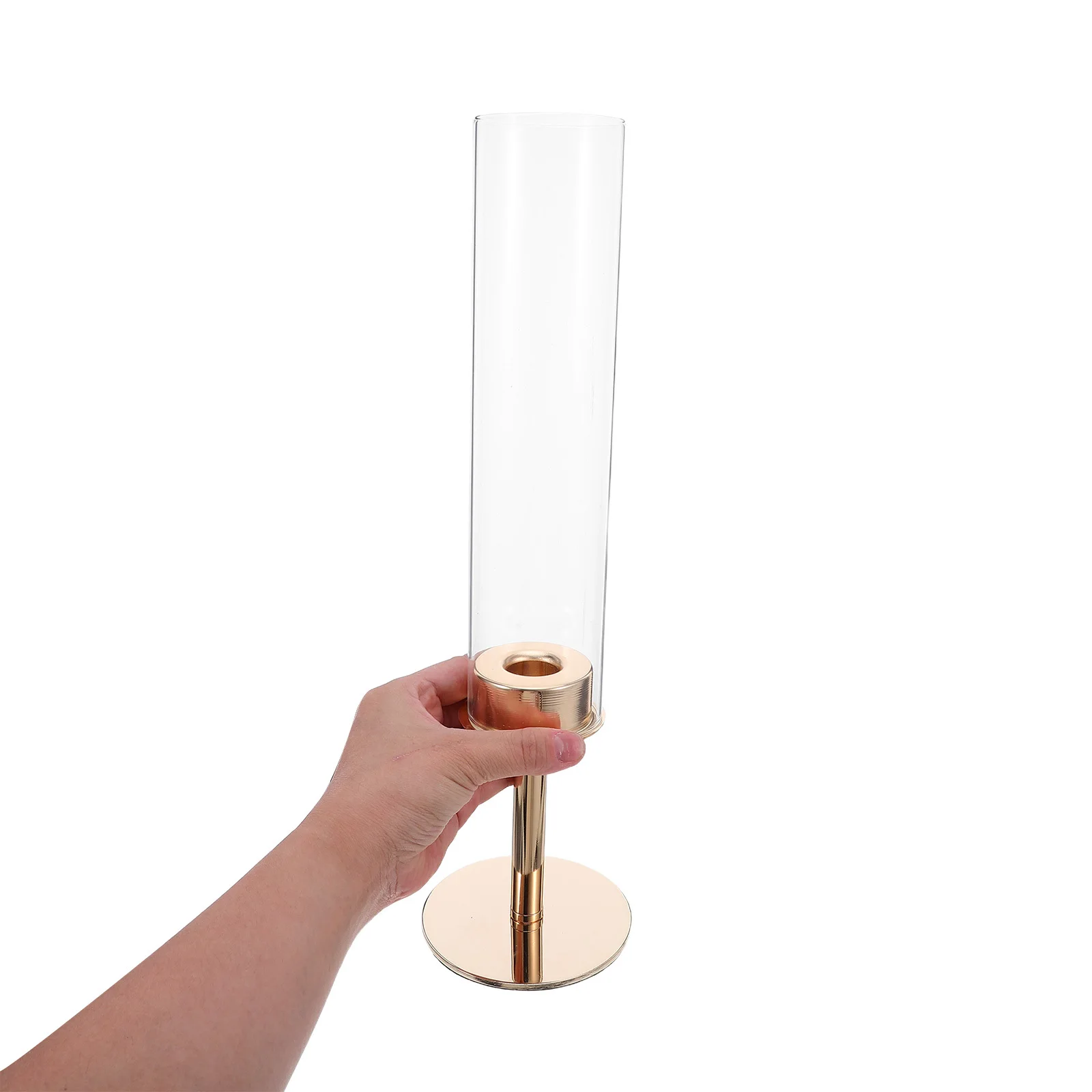 3 قطعة أصحاب الزجاج الذهبي إعصار العصي المعدنية يندبروف اسطوانة يغطي حفل زفاف ديكور للطاولات محور