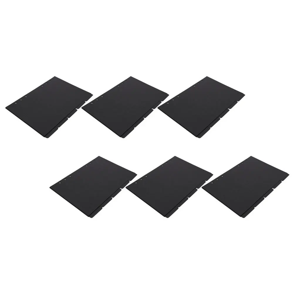 

6 set Index Divider Tabs For A5 Binder Notebook Dividers Detachable Page Markers Organizing Files Reports Planners Manual