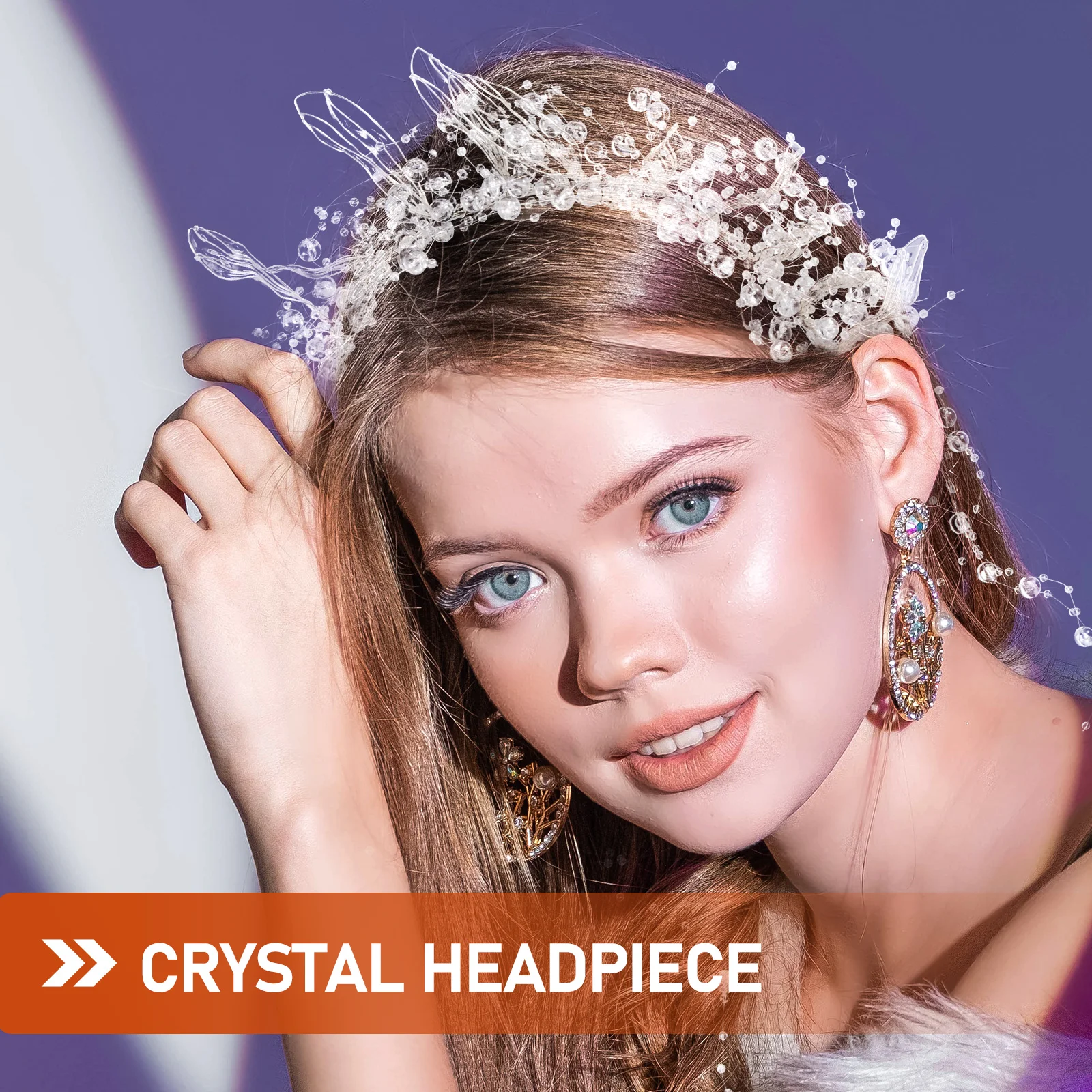 

1pcs Crystal Flower Hairband Wedding Bridal Crown Headpiece For Bride Women Festival Fancy Headbands Crystal Hair Accessories