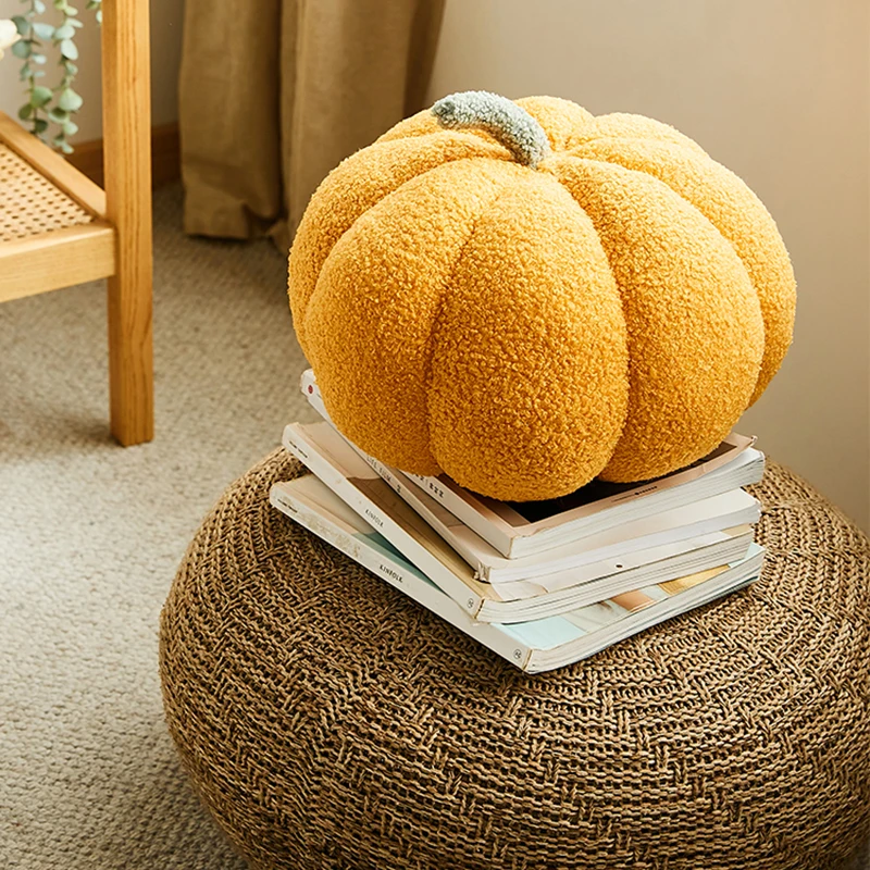 Scandinavian Ins Style Cute Pumpkin Pillow Plush Creative Living Room Sofa Cushion Bedside Decoration