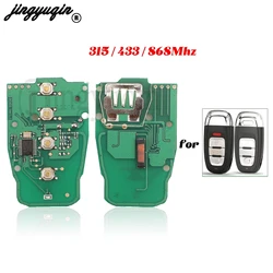 jingyuqin 315/433/868Mhz 8T0 959 754C Remote Car Key Circuit Board 3/4 Button For Audi Q5 A4L A5 A6 A7 A8 RS4 RS5 S4 S5