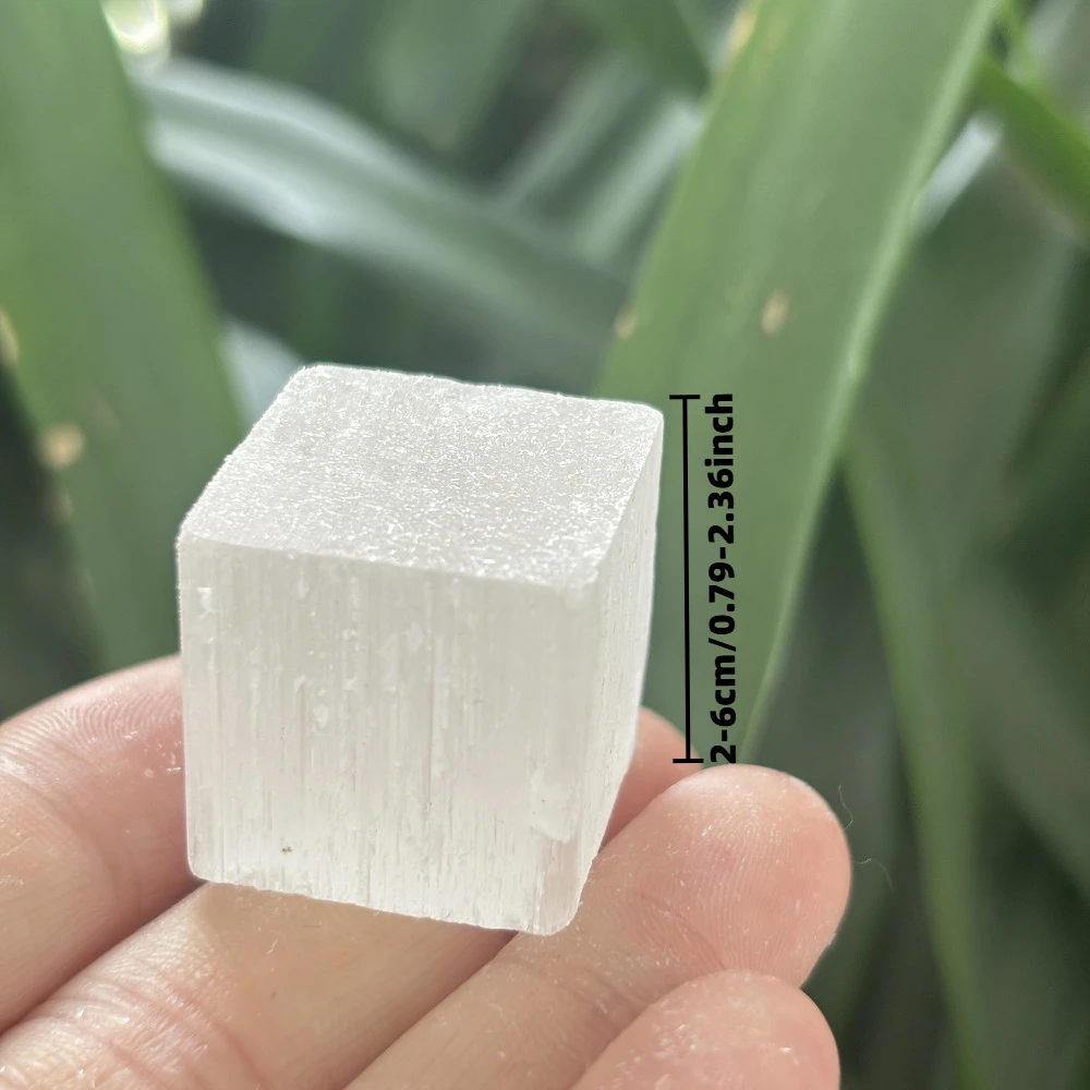 Natural White Selenite Perfect Holiday Present for Christmas Thanksgiving or Graduation Block A Home