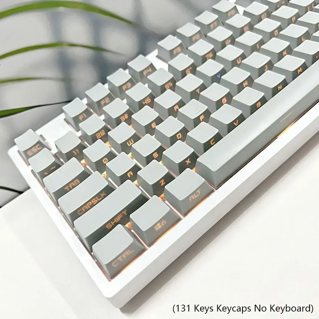 

131 Keys Side-Letter Keycaps OEM Height PBT Thermal Sublimation DIY For 61 87 98 104 108 Keys Gamer Mechanical Keyboard