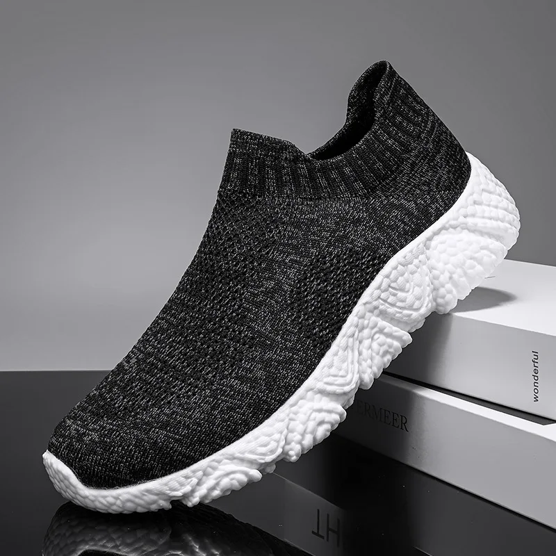 Men Shoes Breathable Men's Sneakers Comfortable Running Shoes Tenis Outdoor Slip On Walking Sneakers Sock shoes for man