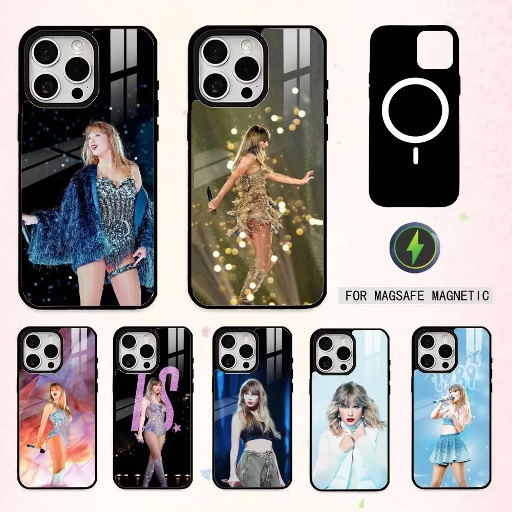 

Singer T-Taylors S-Swifts Phone Case For iPhone17,16,15,14,13,12,11 Plus,Pro Max Magnetic For Magsafe Wireless Charging