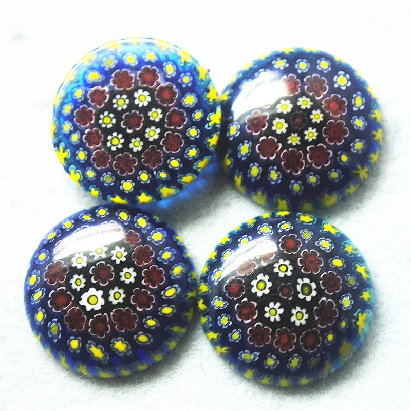 7PCS Hot Millefiori Glass Cabochons Round Shape LOOSE BEADS CABS SIZE 30MM DIY Jewelry Accessories Top Fashion Popular ITEMS