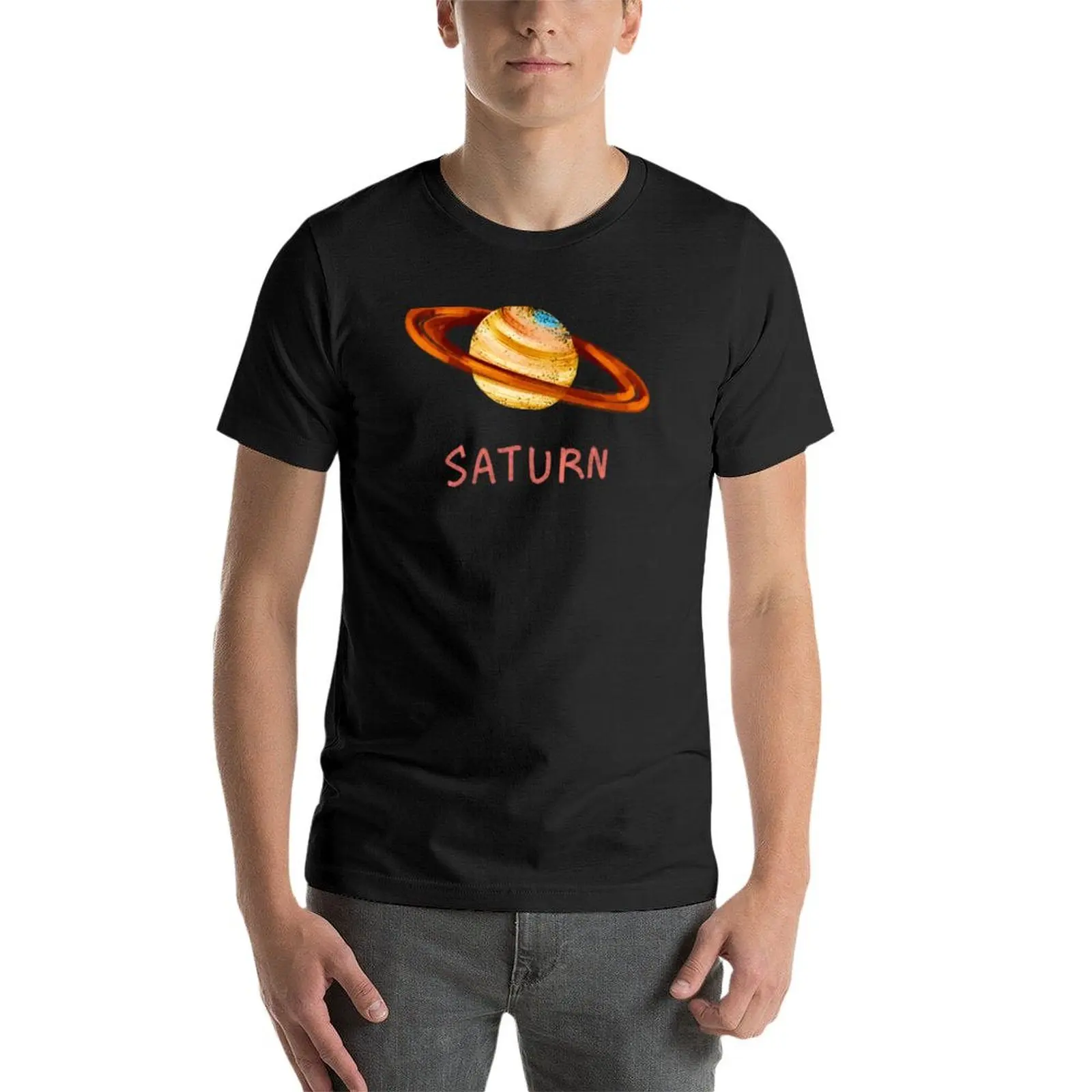 Red Saturn T-Shirt animal prinfor boys aesthetic clothes new edition anime clothes mens big and tall t shirts image 4