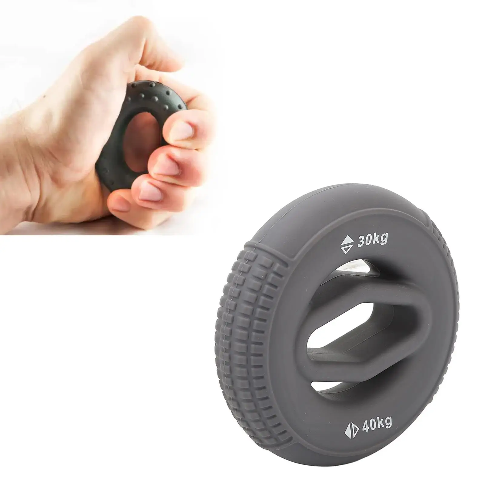 Hand Grip Strengthener Ring - Dual Strength Exerciser with Convex Grain - Durable and Deformation Resistant - for home Workout