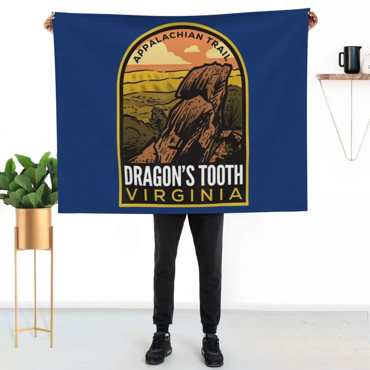 Dragon's Tooth Virginia Appalachian Trail Throw Blanket Beautifuls funny gift Luxury Thicken for sofa Cute Large Blankets