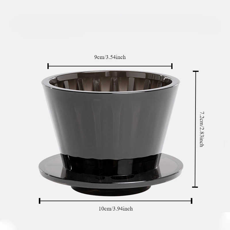 1pc Coffee strainer Funnel Filter paper Acrylic Wave type Flat bottom Increase uniformity Household Coffee set