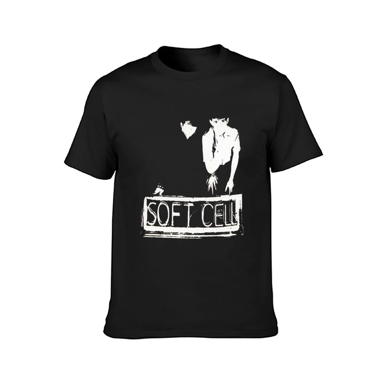 Soft cell black and white 80s synthpop T-Shirt Aesthetic clothing plain Men's t-shirt