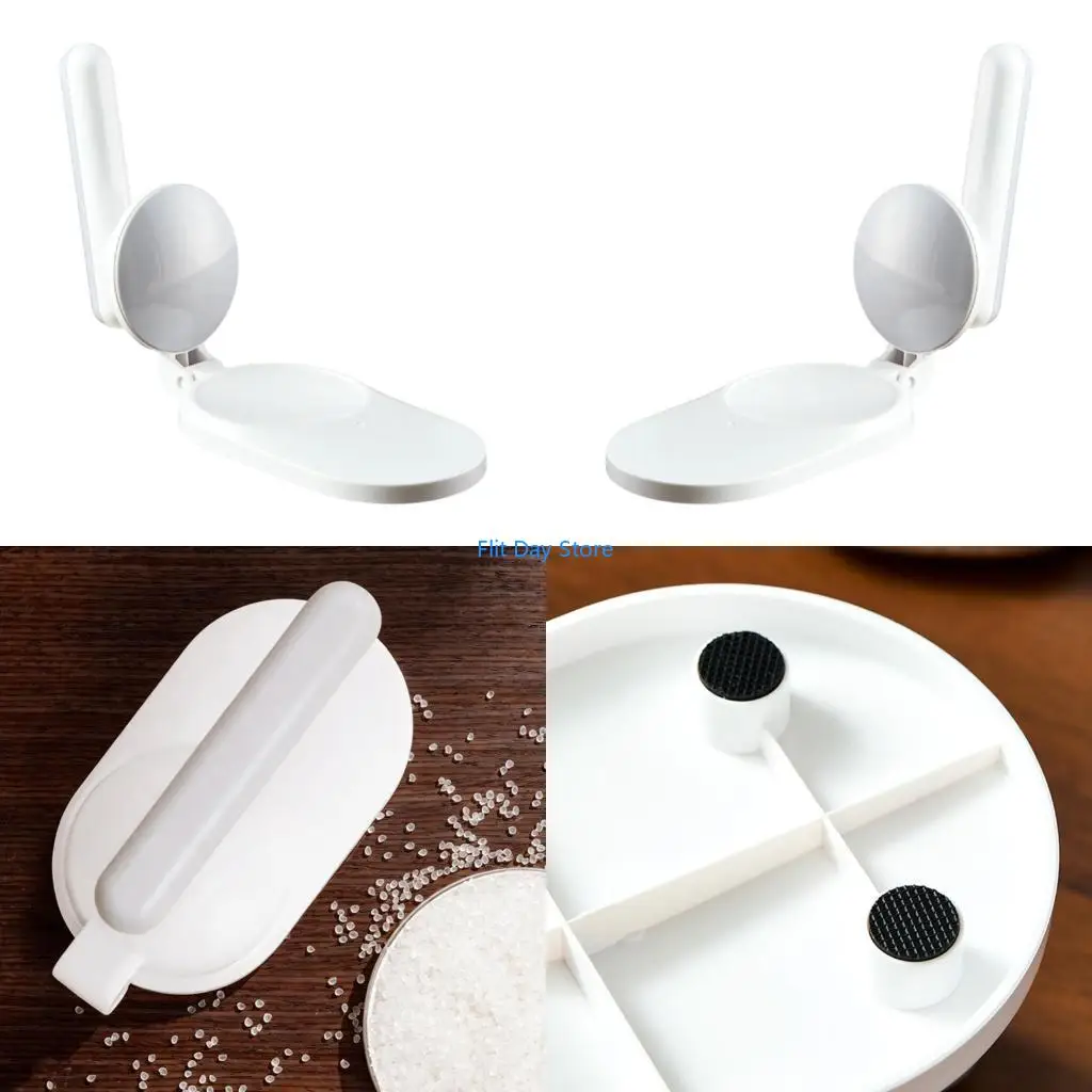 F92C Round Wrapper Press Kitchen Tool for Dumpling Making with Hinged Structure, Wide Handle Control, and Repeated Hand Shaping