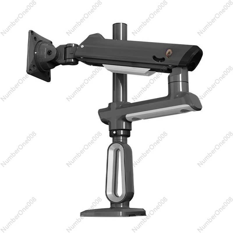 A7 27-50 inci Muyun Gray Gaming RGB Mechanical Arm Gaming Monitor Stand yang Dapat Disesuaikan Tingginya dengan Kapasitas Beban 18kg