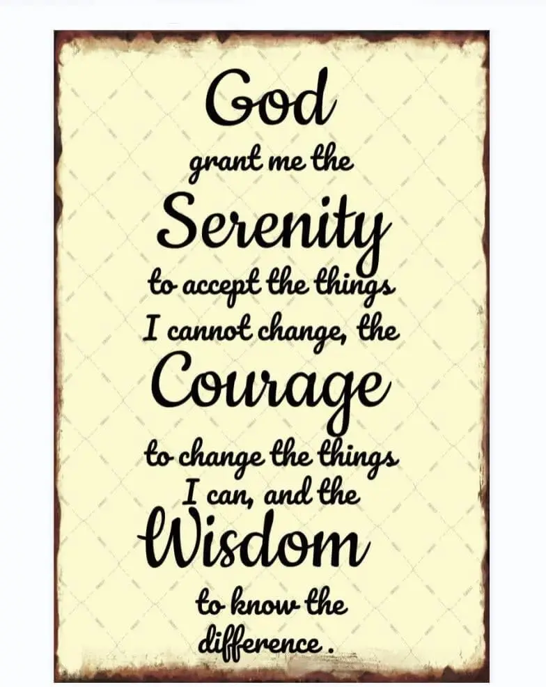 EMOHAT Serenity Prayer Metal Tin Sign Motivational Quotes Bible Verse Inspirational Posters Vintage Wall Decor Home Decorations