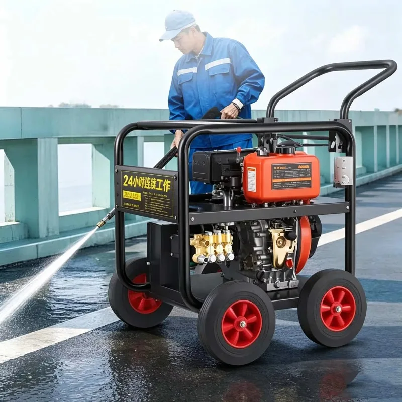 Industrial Grade High Pressure Washer Powered Car Washing Machine for Commercial Outdoor Mobile Cleaning