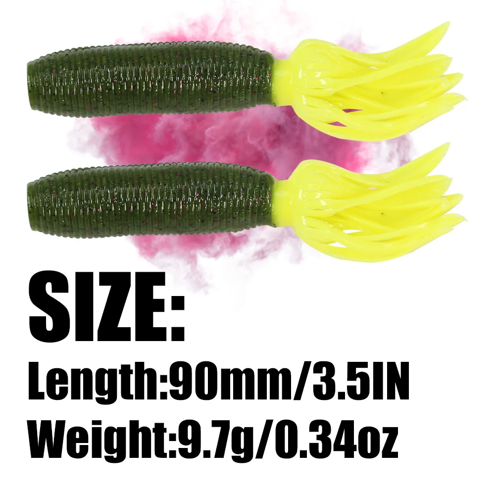 B&U 3pcs Soft Lure 9.7g 90mm Swimbait Fishing Lure Saltwater/Freshwater Fishing Bait Bass Pike Aritificial Silicone Bait