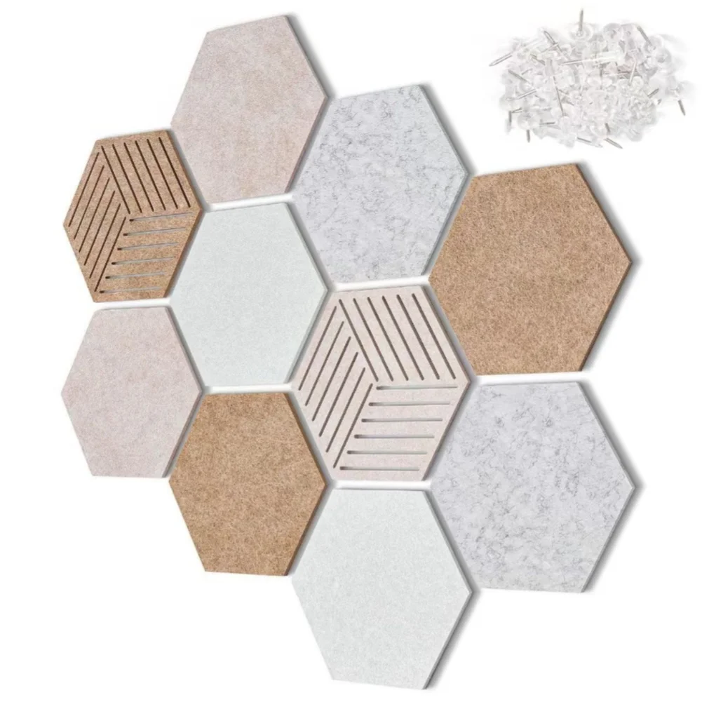 10-Piece Diamond Felt Board System for Multi-Functional Wall Integration Residential and Professional Environments