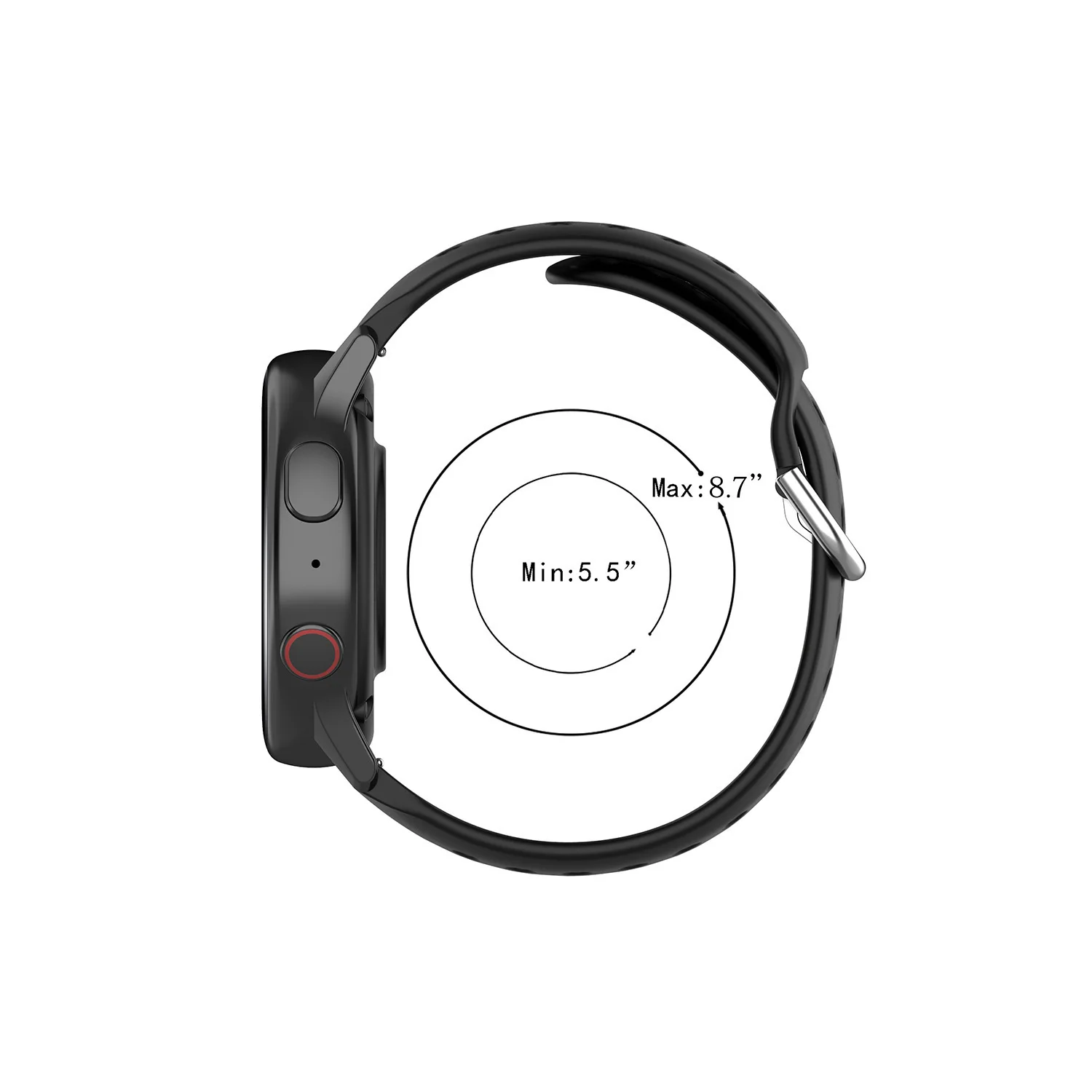Ремешок силиконовый для наручных часов Garmin Forerunner 265 255 745, 22 мм