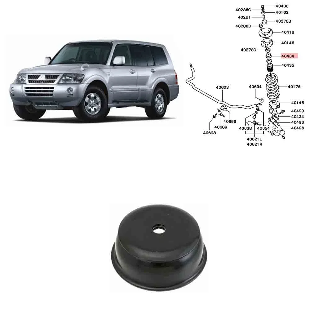 1 Piece Front Shock Absorber Cup for Pajero V70 V60 Front Shock Absorber Top Rubber Plate for Montero V90 V80 MR374556