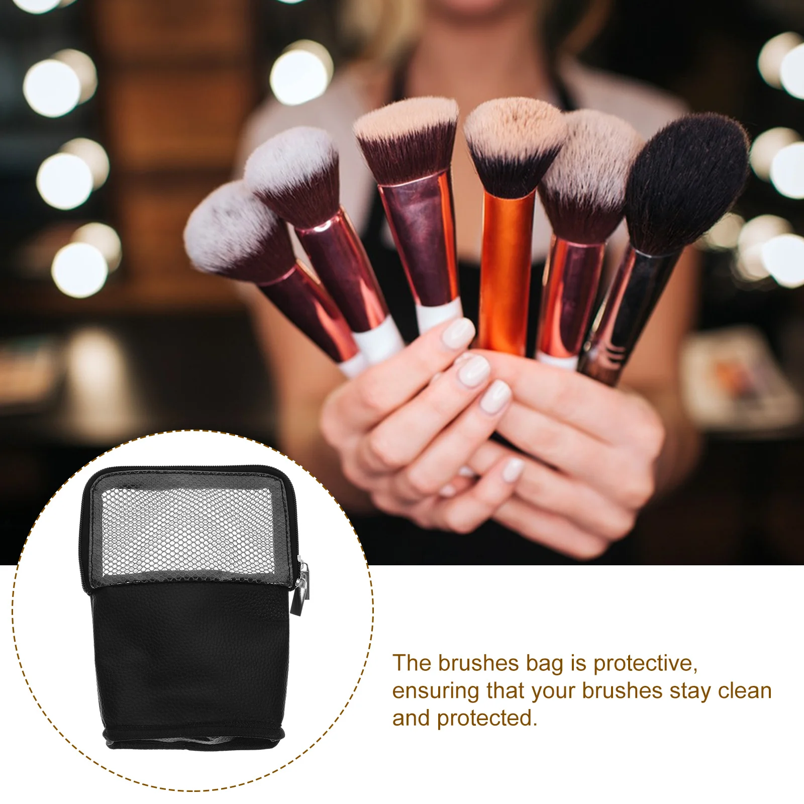 

Dust-proof Makeup Brush Bucket Bag Travel Case for Organiser Brushes Container Holders