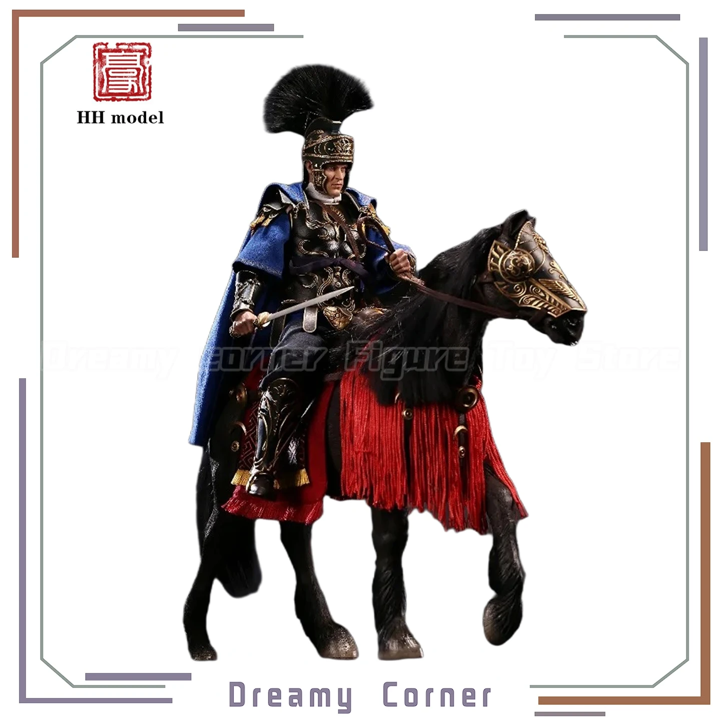 

【In Stock】Original HHmodel HaoYuTOYS HH18041 Imperial Legion Tyrant Black Gold Man and Horse Set Edition 1/6 Action Figure Toy