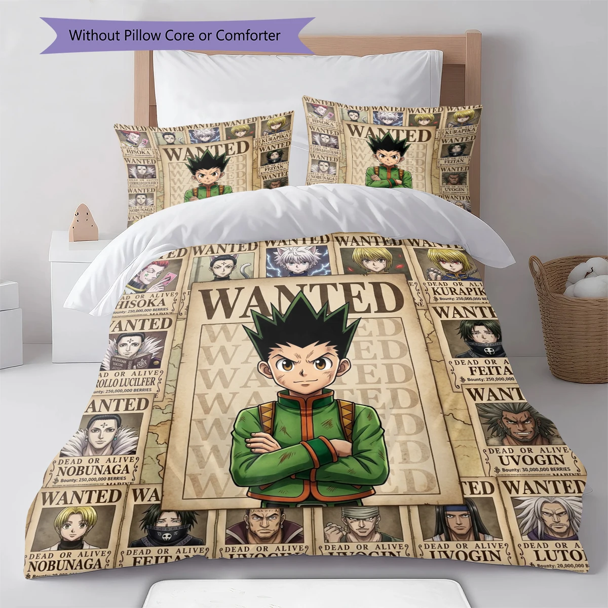 Hunter x Hunter Soft Comfortable Duvet Cover, Children Bedding Set Gift, Different Sizes -HE92