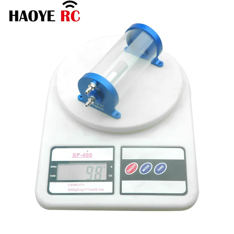 Haoye 1 pc cnc transparenter kraftstoff tank anti-blase 125ml kraftstoff tank für rc jet flugzeug flugzeug modell spielzeug 4 farben rc zubehör