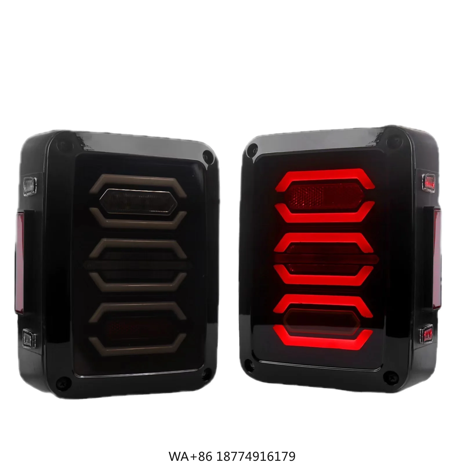 

Modified Taillight Rear Light 4th Generation Devil's Eye Black Lens Compatible With Jeep Wrangler JK 2007-2018