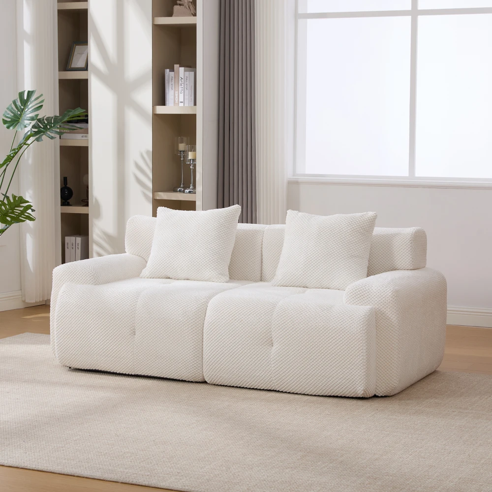 73" Modern Modular Sectional Sofa Loveseat, 2 Seater Tufted Comfy Cloud